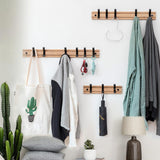 Maxbell Wall Mounted Coat Rack Coat Rack Coat Hook for Farmhouse Entryway Coats Wood 6 Hooks