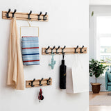 Maxbell Wall Mounted Coat Rack Coat Rack Coat Hook for Farmhouse Entryway Coats Wood 6 Hooks