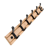 Maxbell Wall Mounted Coat Rack Coat Rack Coat Hook for Farmhouse Entryway Coats Wood 6 Hooks