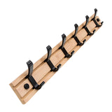 Maxbell Wall Mounted Coat Rack Coat Rack Coat Hook for Farmhouse Entryway Coats Wood 6 Hooks