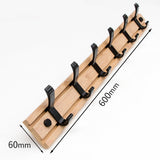 Maxbell Wall Mounted Coat Rack Coat Rack Coat Hook for Farmhouse Entryway Coats Wood 6 Hooks