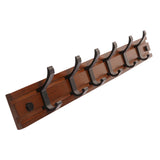Maxbell Wall Mounted Coat Rack Coat Rack Coat Hook for Farmhouse Entryway Coats Brown 6 Hooks
