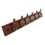 Maxbell Wall Mounted Coat Rack Coat Rack Coat Hook for Farmhouse Entryway Coats Brown 6 Hooks