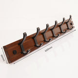 Maxbell Wall Mounted Coat Rack Coat Rack Coat Hook for Farmhouse Entryway Coats Brown 6 Hooks