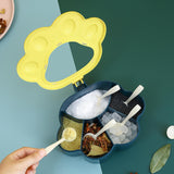 Maxbell Spice Storage Box 5 Compartments Closed Storage for Home Kitchen for Home grey