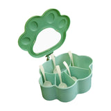 Maxbell Spice Storage Box 5 Compartments Closed Storage for Home Kitchen for Home green