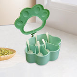 Maxbell Spice Storage Box 5 Compartments Closed Storage for Home Kitchen for Home green