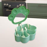 Maxbell Spice Storage Box 5 Compartments Closed Storage for Home Kitchen for Home green