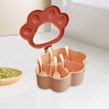 Maxbell Spice Storage Box 5 Compartments Closed Storage for Home Kitchen for Home pink