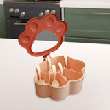 Maxbell Spice Storage Box 5 Compartments Closed Storage for Home Kitchen for Home pink