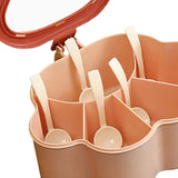 Maxbell Spice Storage Box 5 Compartments Closed Storage for Home Kitchen for Home pink