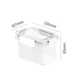 Maxbell Clear Airtight Food Storage Container with lock Lids for Cereal Rice 0.6L