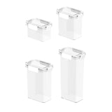 Maxbell Clear Airtight Food Storage Container with lock Lids for Cereal Rice 0.6L