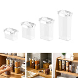 Maxbell Clear Airtight Food Storage Container with lock Lids for Cereal Rice 0.6L