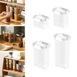 Maxbell Clear Airtight Food Storage Container with lock Lids for Cereal Rice 0.6L