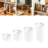 Maxbell Clear Airtight Food Storage Container with lock Lids for Cereal Rice 0.6L