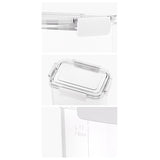 Maxbell Clear Airtight Food Storage Container with lock Lids for Cereal Rice 0.6L