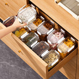 Maxbell Clear Airtight Food Storage Container with lock Lids for Cereal Rice 0.6L