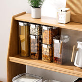 Maxbell Clear Airtight Food Storage Container with lock Lids for Cereal Rice 0.6L