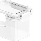 Maxbell Clear Airtight Food Storage Container with lock Lids for Cereal Rice 0.6L