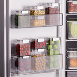 Maxbell Clear Airtight Food Storage Container with lock Lids for Cereal Rice 1.1L