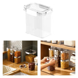 Maxbell Clear Airtight Food Storage Container with lock Lids for Cereal Rice 1.1L