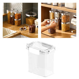 Maxbell Clear Airtight Food Storage Container with lock Lids for Cereal Rice 1.1L