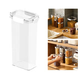 Maxbell Clear Airtight Food Storage Container with lock Lids for Cereal Rice 2.4L