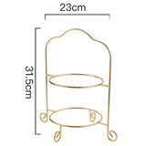 Maxbell 2 Tier Dessert Pastry Plate Rack Ornament Premium for Tea Party Serving