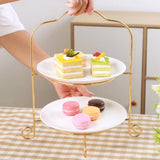 Maxbell 2 Tier Dessert Pastry Plate Rack Ornament Premium for Tea Party Serving