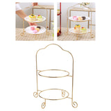 Maxbell 2 Tier Dessert Pastry Plate Rack Ornament Premium for Tea Party Serving