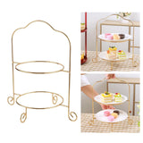 Maxbell 2 Tier Dessert Pastry Plate Rack Ornament Premium for Tea Party Serving