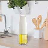 Maxbell Soy Sauce Bottle auto Caps automatic clips Container for Sauce Grilling Barbecue White