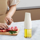 Maxbell Soy Sauce Bottle auto Caps automatic clips Container for Sauce Grilling Barbecue White