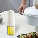 Maxbell Soy Sauce Bottle auto Caps automatic clips Container for Sauce Grilling Barbecue White