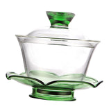 Maxbell Glass Teapot Set with Lid Large Tea Maker Kungfu Glass Tea Set for Kitchen Green