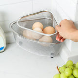 Maxbell Practical Colander Triangle Strainer Sturdy for Pasta Vegetable Basket Triangle S