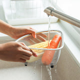 Maxbell Practical Colander Triangle Strainer Sturdy for Pasta Vegetable Basket Triangle S