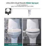 Maxbell Universal Bidet Attachment for Toilet 9/16'' Feminine Wash Dual Nozzle
