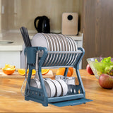 Maxbell Dish Drying Rack Dish filter Multifunctional for Countertop Blue