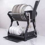 Maxbell Dish Drying Rack Dish filter Multifunctional for Countertop Black