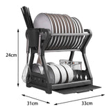 Maxbell Dish Drying Rack Dish filter Multifunctional for Countertop Black