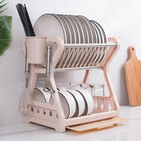 Maxbell Dish Drying Rack Dish filter Multifunctional for Countertop Beige