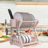 Maxbell Dish Drying Rack Dish filter Multifunctional for Countertop Beige