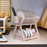 Maxbell Dish Drying Rack Dish filter Multifunctional for Countertop Beige
