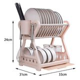Maxbell Dish Drying Rack Dish filter Multifunctional for Countertop Beige