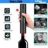 Maxbell Automatic Corkscrew Can Opener with Foil Cutter for Restaurant Kitchen Bar Black