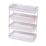 Maxbell Multi Layer Side Dish Multifunction Dish Rack for Dining Table Home Events 4 Tiers White