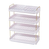 Maxbell Multi Layer Side Dish Multifunction Dish Rack for Dining Table Home Events 4 Tiers White