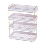 Maxbell Multi Layer Side Dish Multifunction Dish Rack for Dining Table Home Events 4 Tiers White